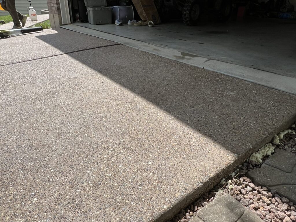 Exposed Aggregate Driveway Pad After