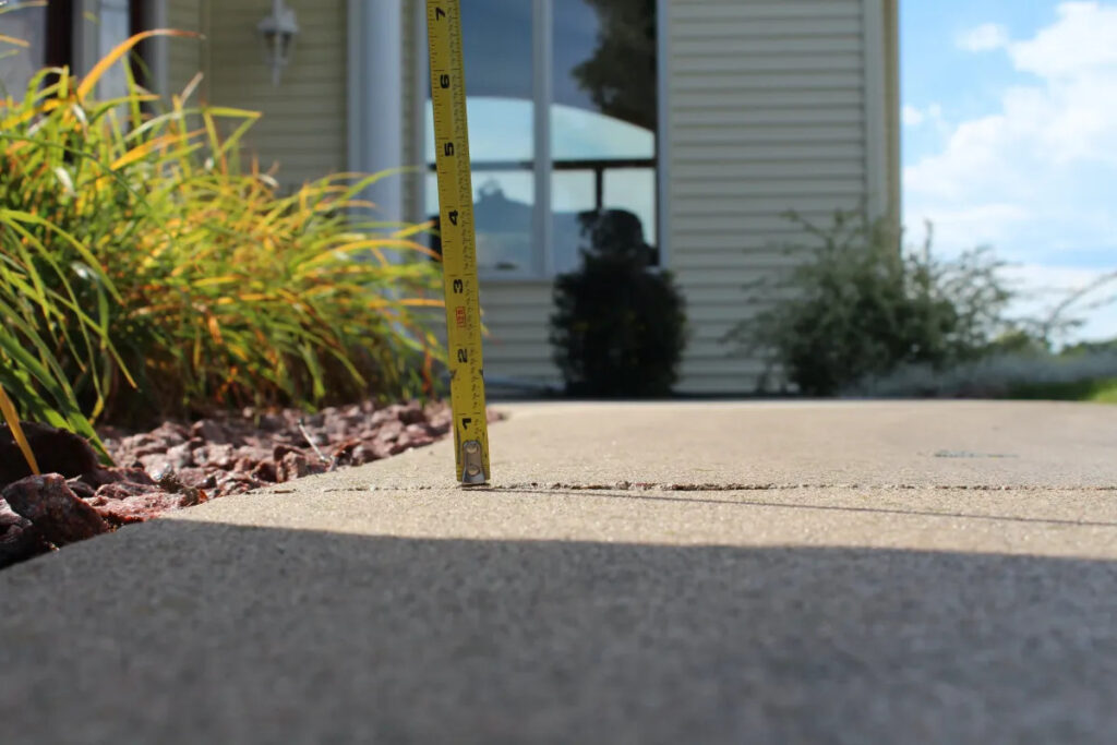 Measuring Tape in Concrete after
