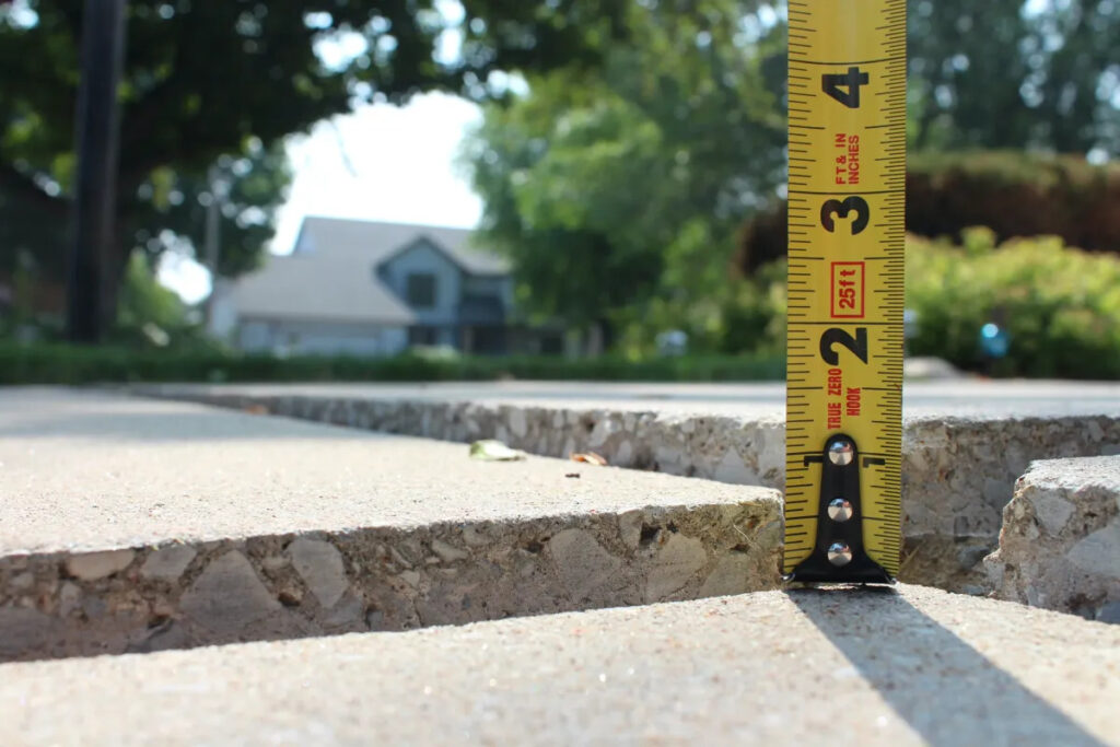 Ruler on Concrete before
