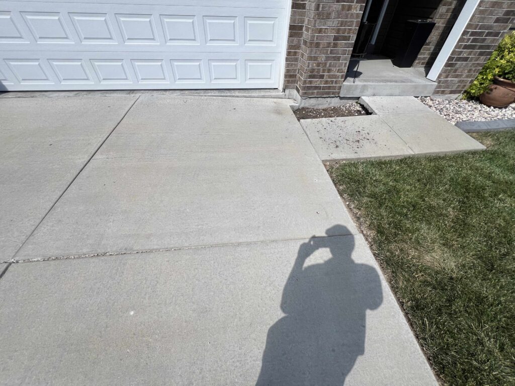 Sinking driveway with large void