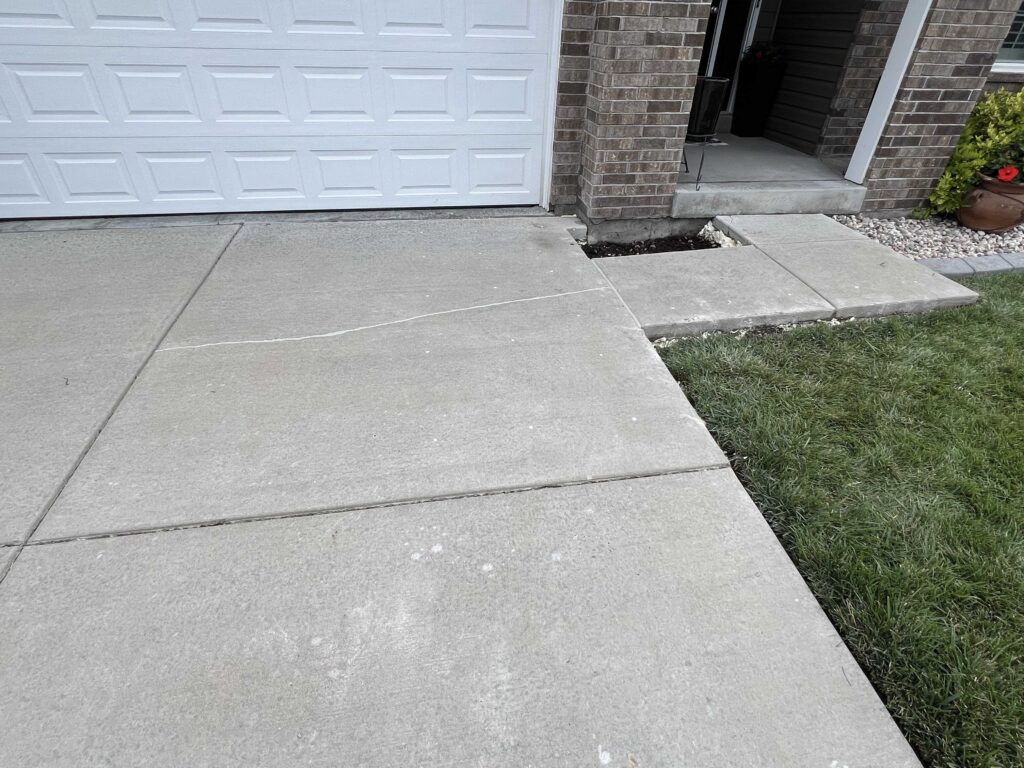 Driveway lifted and void filled for added support